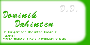 dominik dahinten business card